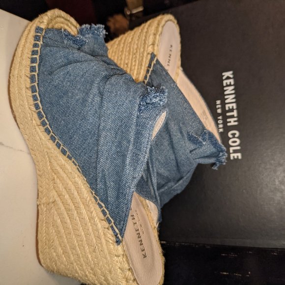 Kenneth Cole Blue Denim Espadrille US9 - Picture 2 of 6
